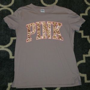 Victoria's Secret PINK Relaxed Glitter Bling Shirt